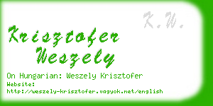 krisztofer weszely business card